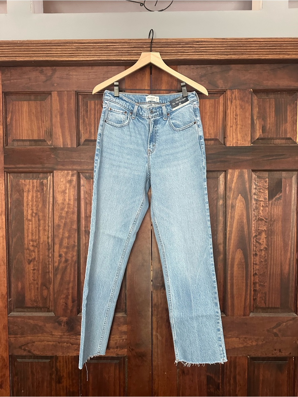Abercrombie & Fitch Light Wash Straight-Leg Jeans